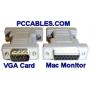 MAC MONITOR DB15-F to HD15-M VGA PC SYSTEM ADAPTER