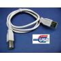 USB 2.0 COMPUTER CABLE TYPE A to TYPE B WHITE 3FT ROHS