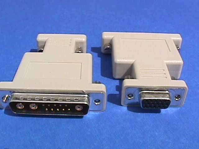 13W3-M to VGA HD15-F Adapter Vertical Horizontal Sync