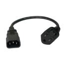 1FT 3-prong to Computer Power AC Power Adaptor NEMA 5-15R IEC320 C14