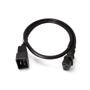 PC PDU Power Cord C20 to C13 15A 14AWG 3FT Black Universal Jumper
